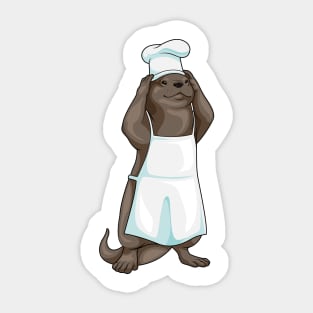 Otter Chef Cooking apron Sticker